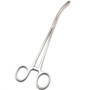 Pinces à tissus courbées 3x4 dents en acier inoxydable allemand, instruments chirurgicaux obstétrico-gynécologiques Allis, approuvées CE - Product Image 1