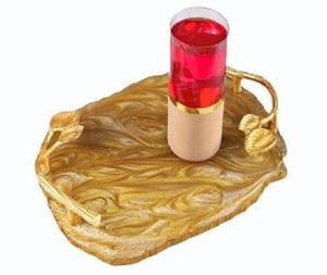 Plateau de service moderne en résine artisanale de qualité supérieure, résistant au lave-vaisselle, avec poignées, plateau décoratif pour la cuisine, plateau à nourriture pour la maison, table à manger, thé, café - Product Image 6