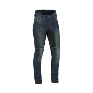Jean de moto en denim délavé respirant 220g pour homme avec doublure et protections, toutes saisons - Product Image 4