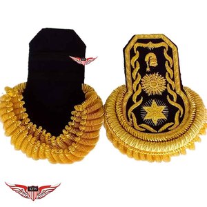 Epaulettes con Flecos de Oro, Bordados a Mano, Ecológicos, Estilo Napoleónico, Personalizables, Vintage Francés, Ceremoniales - Product Image 1