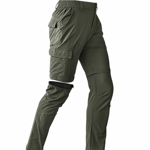 Pantalon cargo convertible pour homme OEM, pantalon tactique de randonnée à fermeture éclair, séchage rapide, léger, fabricant en gros, marque privée - Product Image 1