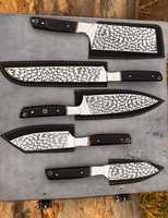 Ensemble de couteaux de chef professionnels de haute qualité, acier à haute teneur en carbone, manche en os, logo personnalisé, kit de couteaux de cuisine japonais, finition haute brillance