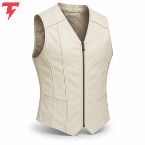 <b>Men's</b> Winter Casual Leather <b>Vest</b> Premium Quality Windproof Breathable Fashion Button Customizable Logo ODM Service Best Material - Product Image 3