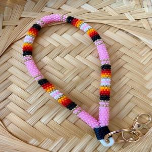 Cordon porte-clés et porte-badge perlé à la main en perles de rocaille, style mode bohème - Product Image 6