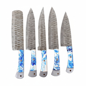 Conçu pour la préparation alimentaire professionnelle, ensemble de couteaux de chef en acier Damas faits à la main pour la cuisine, couverts de cuisine haute performance - Product Image 3