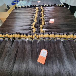 Straight Bulk Hair Cuticle Aligned Remy Hair Extensions No Tangle No Shedding Easy to <b>Bleach</b> Hair - Product Image 6
