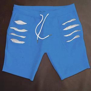 Venta al por mayor de pantalones cortos de sudor para hombres ropa de entrenamiento de gimnasio para hombres pantalones cortos para correr 100% algodón francés Terry Jogger corto con cordón - Product Image 5