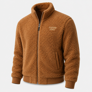 Veste Teddy Homme Tendance en Polaire Épaisse – Manteau d'Hiver Confortable avec Personnalisation OEM - Product Image 1