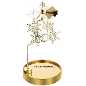 Magnifique Bougeoir de Noël en Acier Doré – Support de Bougie pour Table de Fête de Noël – Vente en Gros - Product Image 4