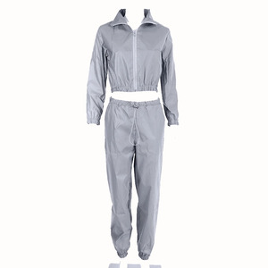 Womens 2 Piece Velour Tracksuit Two Piece Outfits for Women Long Sleeve <b>Zip</b> <b>up</b> <b>Crop</b> Tops Sweatpants Sets Pockets - Product Image 1