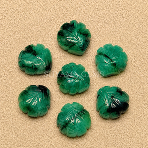 Emerald Shell Beads 12mm Green Gemstone Beads <b>Jewelry</b> Making Supplies Spacer Craft DIY Bracelet Necklace Accessories for Gift - Product Image 2