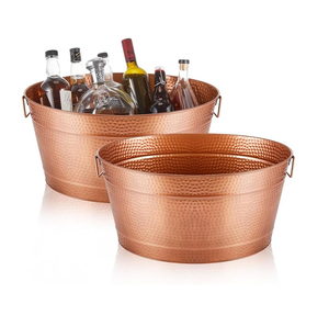 Seau à bière en métal de haute qualité, bac à boissons, seau à vin et champagne en cuivre personnalisé, vente chaude. - Product Image 2