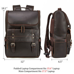 Sac à dos en cuir classique, vente flash, sac à dos en cuir spacieux, bretelles réglables, sac à usage quotidien - Product Image 3