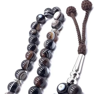 Perles de prière islamiques en corne naturelle de haute qualité, faites à la main, avec une texture réaliste, pour la prière et la méditation musulmanes, cadeau idéal. - Product Image 1