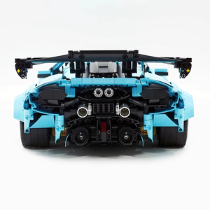 1:8 Super Sports Car <b>Building</b> Block Set 3601PCS Technical Racing Car <b>Model</b> Compatible With Lego Bricks Blue Hypercar - Product Image 2
