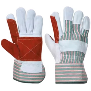 Gants de travail robustes et confortables en cuir de vachette pleine fleur pour ébénistes canadiens, protection industrielle renforcée pour les mains - Product Image 6