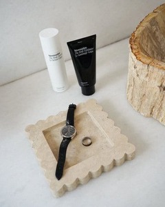Bandeja Organizadora de Piedra Travertino Natural Personalizada para Baño, Cocina, Oficina, Escritorio y Decoración de Mesa de Centro - Product Image 5