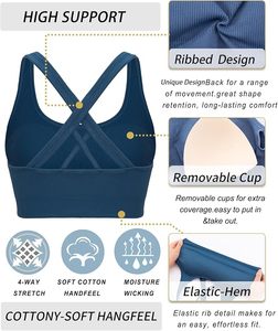 Soutien-gorge de sport pour femme personnalisé OEM avec design confortable sans coutures pour la course à pied, le cyclisme, la remise en forme, le yoga, le crossfit et les activités quotidiennes - Product Image 5