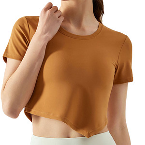 Débardeur décontracté à col rond pour femme, 100 % coton respirant de haute qualité, avec logo personnalisé sur le devant, coupe courte et ample - Product Image 5