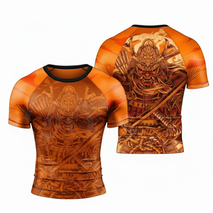 เสื้อยืดแขนสั้นสำหรับผู้ชาย ออกแบบโลโก้ป้องกันแสงแดดได้ตามต้องการ เหมาะสำหรับการฝึกซ้อมฤดูร้อน ออกกำลังกายหนัก บีเจเจ ยิวยิตสู คิกบ็อกซิ่ง - Product Image 6
