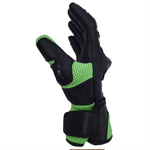 Gants de moto pour homme en cuir véritable et microfibre, compatibles écran tactile, pour la conduite et le cyclisme - Product Image 5