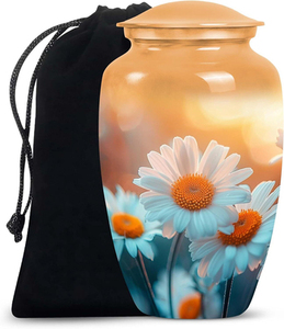 Urnes funéraires en laiton pour adultes, urnes artisanales pour cendres d'hommes et de femmes, urnes décoratives, urnes funéraires - Product Image 1