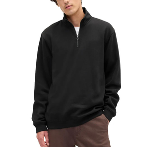 Sweat-shirt demi-zip pour homme, respirant, décontracté, sportif, design quart-zip, tissu doux, confortable pour la gym et les loisirs. - Product Image 3