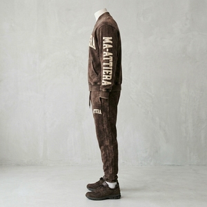 Mens Dark <b>Brown</b> Zip Hoodie <b>Jogger</b> Pants Tracksuit Set Embroidered Sweatshirt Streetwear Sportswear Activewear 100% Cotton Quick - Product Image 2