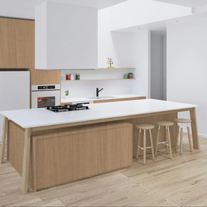Ensemble complet d'armoires de cuisine modernes personnalisées JY Project, armoires de cuisine RTA en gros, armoires en MDF et contreplaqué de style européen - Product Image 5