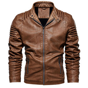 เสื้อแจ็คเก็ตหนังแท้สำหรับผู้ชาย ทนทาน บุผ้าซับในนุ่ม ดีไซน์ทันสมัย เหมาะสำหรับใส่ในฤดูใบไม้ร่วงและฤดูหนาว เสื้อแจ็คเก็ตฤดูหนาวสำหรับผู้ชาย - Product Image 4