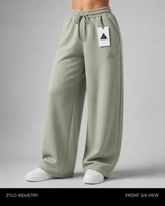 New Polyester/Cotton Women's Sweatpants Custom Screen Printed Logo Heavyweight Solid Color Custom Winter <b>Lace</b> Cheap Price - Product Image 4