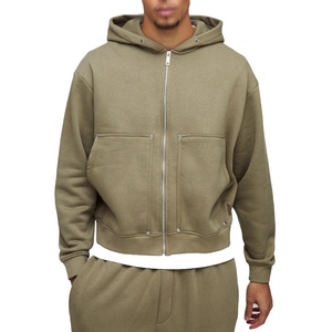 New Design Street Wear 2 Pieces Set Customize Cotton French Terry Sweatsuit Mens <b>Oversize</b> Drawstring Hoodie <b>Jogger</b> Solid - Product Image 1