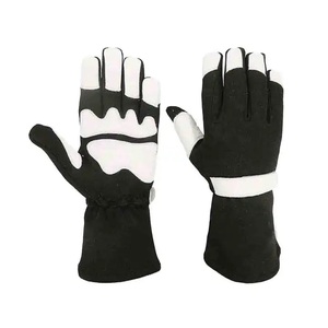 Gants de course à doigts entiers, noir et blanc, antidérapants, enduits de PU, unisexes, activités de plein air, imperméables, légers, fermeture à boucle - Product Image 2