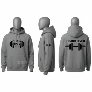 Sweat-shirt à capuche zippé vert personnalisé pour homme en molleton avec poche rayée, respirant, coupe classique, pour l'automne, décontracté - Product Image 2