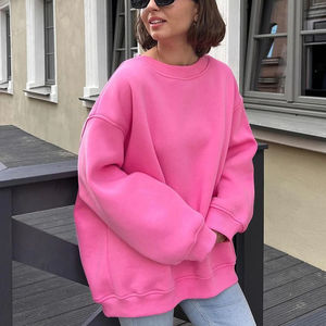 เสื้อฮู้ดดี้ผู้หญิงแบบหนาพิเศษ ปักลายสำหรับฤดูใบไม้ร่วง ผ้าโพลีเอสเตอร์/คอตตอนฟลีซ ป้องกันการเป็นขุย แขนยาว สีพื้น สวมใส่สบายๆ - Product Image 1