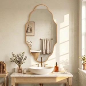 Reclaimed Wood Rustic Mirror <b>Frame</b> 26x34 Inch Weathered Brown Wholesale - Product Image 1