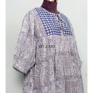 เดรสยาวปานกลางประดับพู่ลายดอกไม้สำหรับผู้หญิง ผ้าฝ้าย 100% สไตล์วินเทจทรงเอ หวานละมุน เหมาะสำหรับงานพิธีการ เอวธรรมชาติ เป็นมิตรกับสิ่งแวดล้อม ขายส่ง - Product Image 4