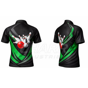 Camisetas de Boliche Sublimadas con Impresión Personalizada, Tallas Grandes, 100% Poliéster, Secado Rápido, Impermeables, Antibacterianas, Personalizables para Equipos - Product Image 3