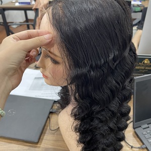 Extensiones de cabello humano virgen 100% vietnamita de alta calidad, peluca ondulada corporal, cabello de Color negro - Product Image 5