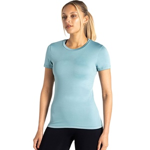 High Quality <b>Plain</b> Custom Logo Women Regular Fit Lightweight for Stretchable All Seasons Gym T-Shirts Breathable Eco-Friendly - Product Image 3