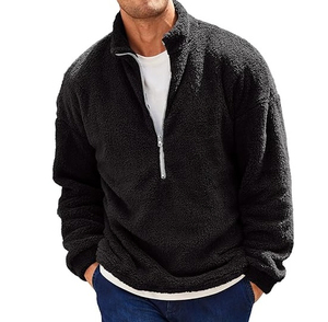 Veste polaire pour homme sur mesure OEM, anti-boulochage, thermique, coupe classique, couleur unie, vêtements d'hiver pour homme - Product Image 1