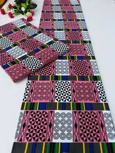 Tela Khanga con estampado de cera africana de alta calidad, Material de algodón del 100 por ciento para ropa y vestidos, proveedor de Isla de exportación Hitjem - Product Image 5