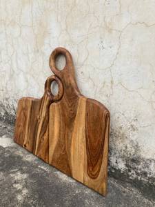 Ensemble de planches à découper en bois d'acacia de qualité supérieure avec poignée au prix d'usine, planches à charcuterie en bois multifonctionnelles - Product Image 2