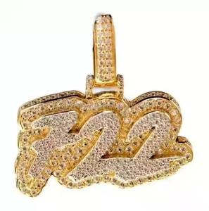 Colgante de Plata 925 con Moissanita Redonda de 4 Quilates, Personalizable con Número, para Fiestas - Product Image 4