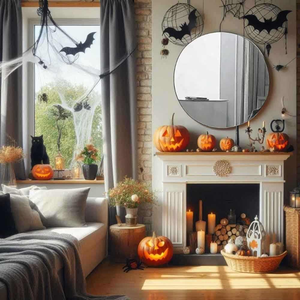 Premium Round <b>LED</b> Bathroom <b>Mirror</b> Metal Frame <b>Wall</b> Mounted Handmade From India - Product Image 2