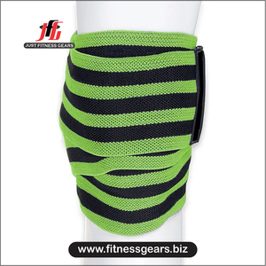 Bandes de compression pour genoux en nylon et coton de haute qualité, fermeture auto-agrippante, respirantes, pour la musculation, la musculation en salle de sport et le soulevé de terre - Product Image 5