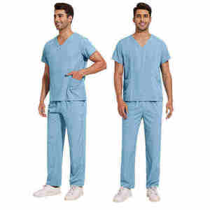 Ensemble de Blouses Médicales Extensibles Écologiques NEXT WAVE pour Hôpitaux, Uniformes d'Infirmiers Personnalisables avec Logo, Col en V, pour Hommes et Femmes, Chirurgicales, Vente en Gros - Product Image 4