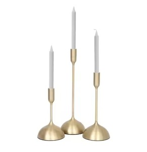 Support à bougies en métal artisanal de luxe, élégant porte-bougie, centre de table, décoration intérieure moderne pour la maison - Product Image 2