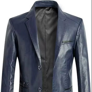 Wholesale Designer Men Comfortable Warm OEM Custom Handmade Formal Style Leather Jacket Coat for Men - Product Image 1