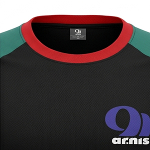 Camiseta de Manga Raglán para Hombre Arnis, 100% Algodón Comprimido, 180g, Negra, Verde, Roja, Cuello Redondo, Corte Casual, Logotipo Estampado en la Parte Delantera - Product Image 5